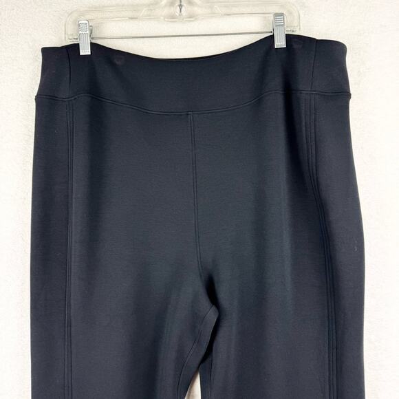 SPANX Sz 2XT AirEssentials Slim Flare Pant Super Soft Comfy W/ Front Slit Black - Picture 8 of 16